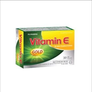 Giúp làm đẹp da, chống lão hóa Vitamin E GOLD (PV Pharma) hộp 3 vỉ x 10 viên