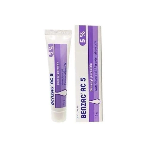 Gel trị mụn Galderma BENZAC AC 5 Benzoyl Peroxide 5% tuýp 15g