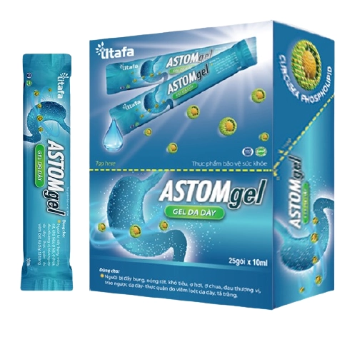 Hỗ trợ giảm viêm loét dạ dày Astom Gel Titafa hộp 25 gói x 10ml