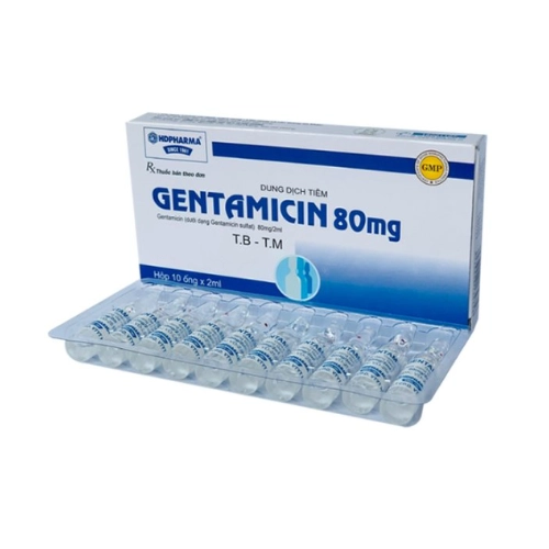 Dung dịch tiêm điều trị nhiễm khuẩn nặng Gentamicin 80mg HD Pharma hộp 10 ống