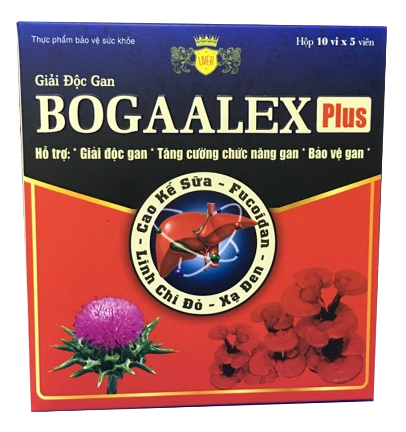 Viên uống bổ gan Giải Độc Gan BOGAALEX Plus hộp 10 vỉ x 5 viên
