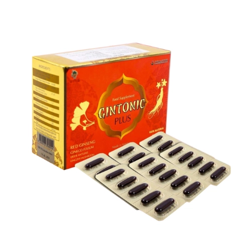 Viên uống cải thiện tuần hoàn máu não Gintonic Plus hộp 30 viên