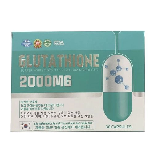 Viên uống đẹp da Glutathione 2000mg (Đại Phú Tiến) hộp 1 lọ 30 viên nang cứng