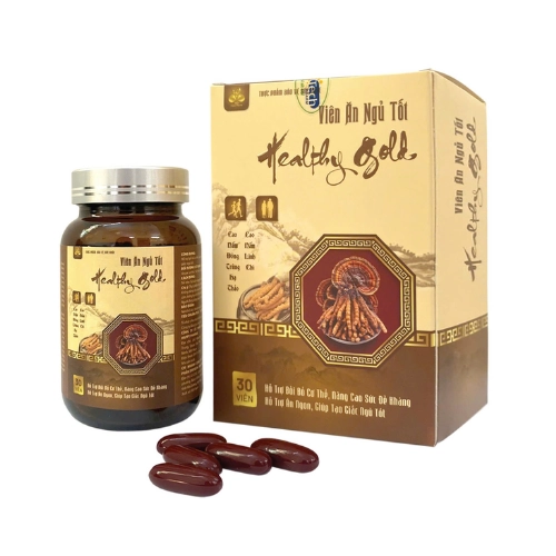 Viên ăn ngủ tốt Healthy Gold HD Happy Pharma hộp 1 lọ 30 viên