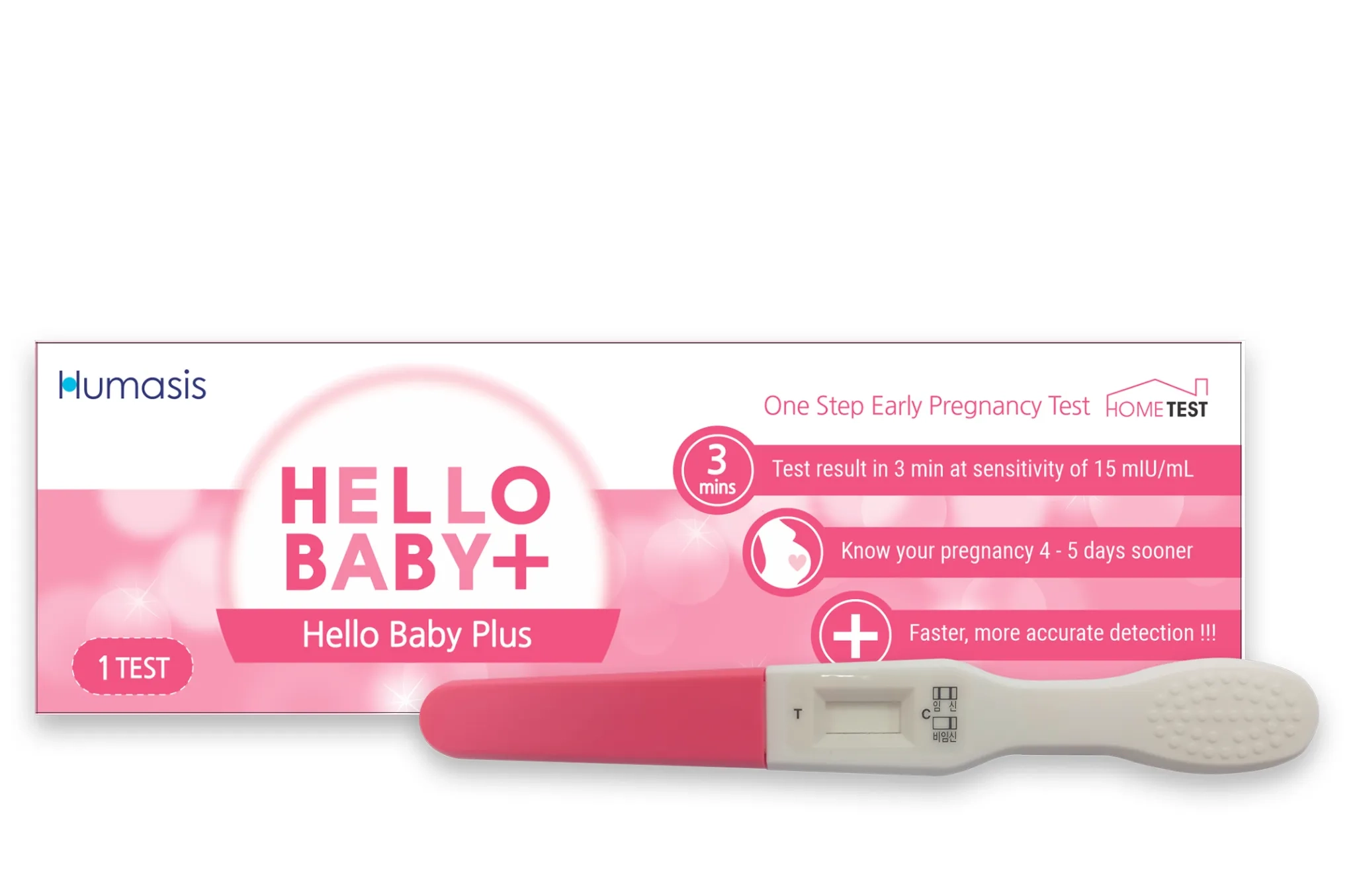 Que thử thai Humasis Hello Baby+ hộp 1 que