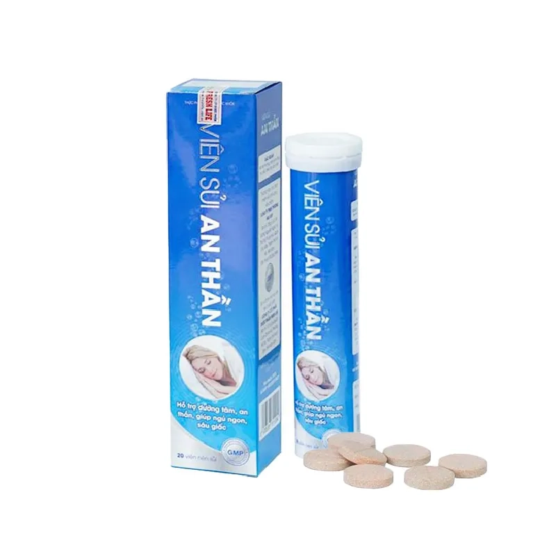 Hỗ trợ an thần, ngủ ngon Viên Sủi An Thần hộp 1 tuýp 20 viên
