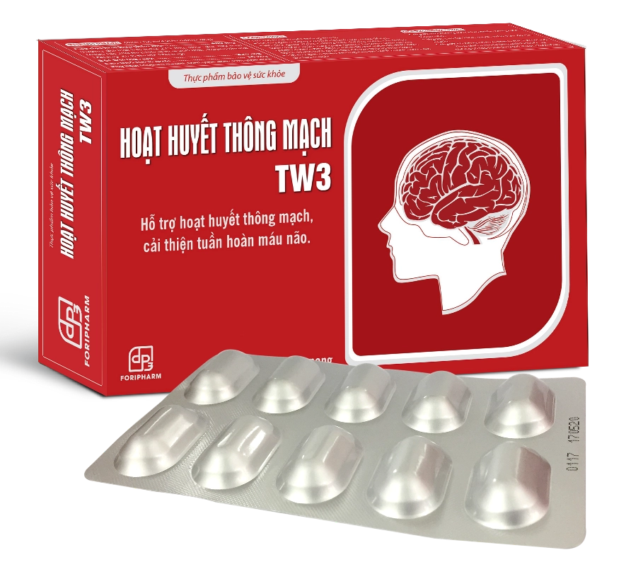 Hỗ trợ cải thiện tuần hoàn máu não Hoạt Huyết Thông Mạch TW3 hộp 3 vỉ x 10 viên