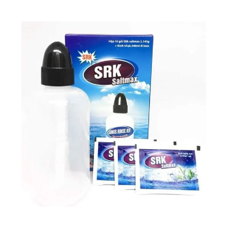Hộp FGK Saltmax gồm 1 bình rửa 240 ml + 10 gói muối