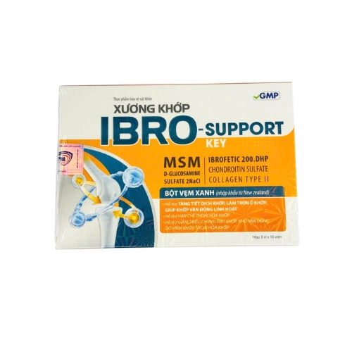 Viên uống bổ xương khớp IBRO-support key hộp 3 vỉ x 10 viên