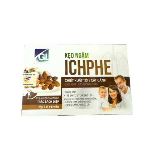 Viên ngậm giúp bổ phế, giảm đờm Ích Phế hộp 3 vỉ x 8 viên