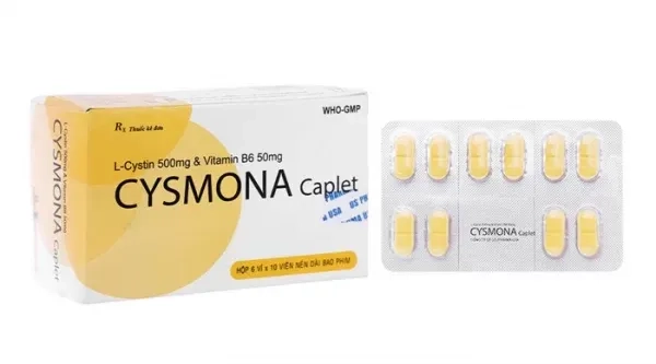 Thuốc trị rụng tóc, loạn dưỡng móng Cysmona Galien hộp 6 vỉ x 10 viên