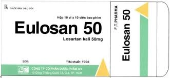 Điều trị tăng huyết áp Eulosan 50 hộp 3 vỉ x 10 viên