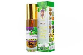 Dầu lăn thảo dược 16 vị Herbal Liquid Balm Yatim Brand Otop Thái Lan (Hiệu Ông Già) chai lăn 8ml