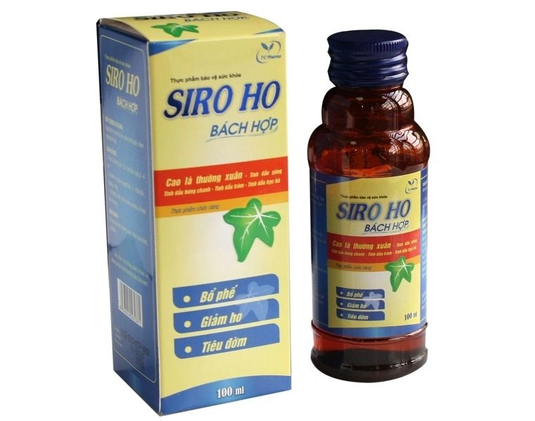 Giúp bổ phế, làm ấm đường hô hấp Siro Ho Bách Hợp (TC Pharma) hộp 1 chai 100ml