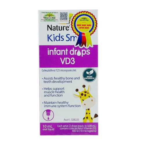 Thực phẩm bảo vệ sức khỏe Nature's Way Kids Smart Infant Drops VD3 hộp 1 chai 10ml