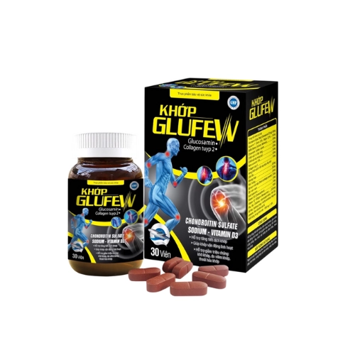 Viên uống giảm triệu trứng khô khớp, cứng khớp, đau nhức các khớp  KHỚP GLUFEW hộp 1 lọ 30 viên