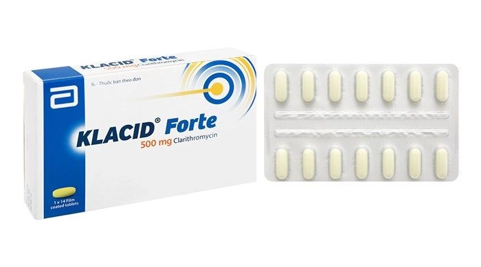 Thuốc kháng sinh Klacid Forte (Abbott) hộp 1 vỉ x 14 viên