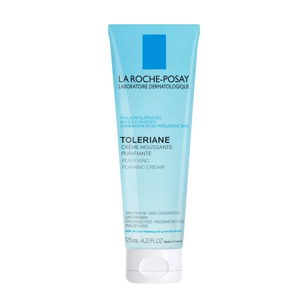 Sữa rửa mặt tạo bọt dành cho da hỗn hợp và da dầu quá nhạy cảm La Roche-Posay Toleriane Purifying Foaming Cream tuýp 125ml