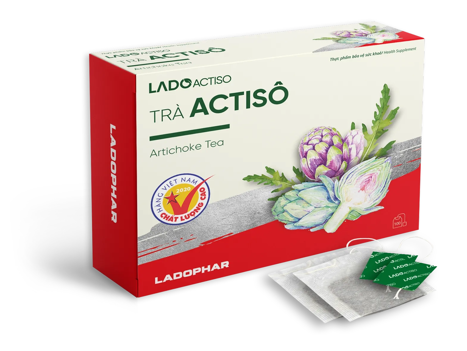 Trà Actiso (LADOPHAR) hộp 100 túi lọc