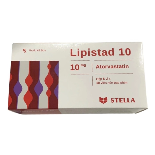 Thuốc trị mỡ máu Lipistad 10 hộp 5 vỉ x 10 viên