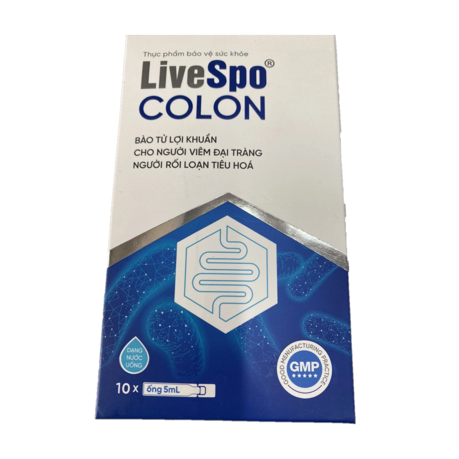 Dung dịch uống bổ sung bào tử lợi khuẩn cho người viêm đại tràng LiveSpo Colon hộp 10 ống x 5ml
