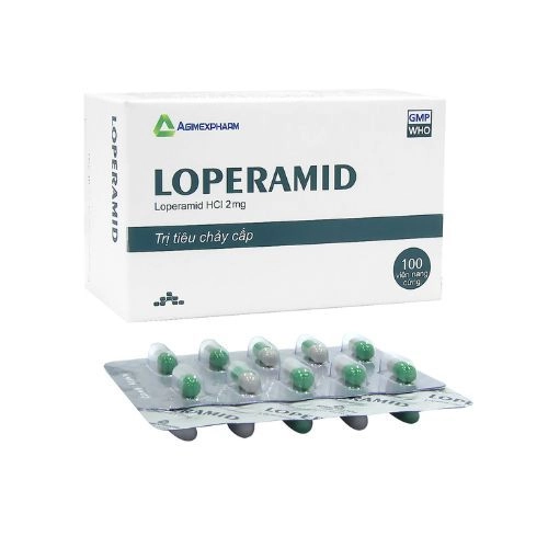 Thuốc trị tiêu chảy Loperamid 2mg hộp 100 viên