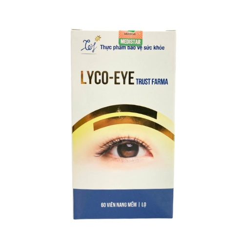 Hỗ trợ giảm triệu chứng khô mắt, mỏi mắt Lyco-eye Trust Farma lọ 60 viên