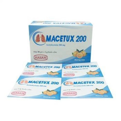 Thuốc cốm hương cam Macetux 200 hộp 30 gói x 1g