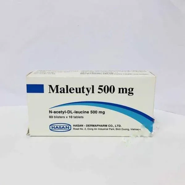 Thuốc trị chóng mặt Maleutyl 500 mg hộp 3 vỉ x 10 viên