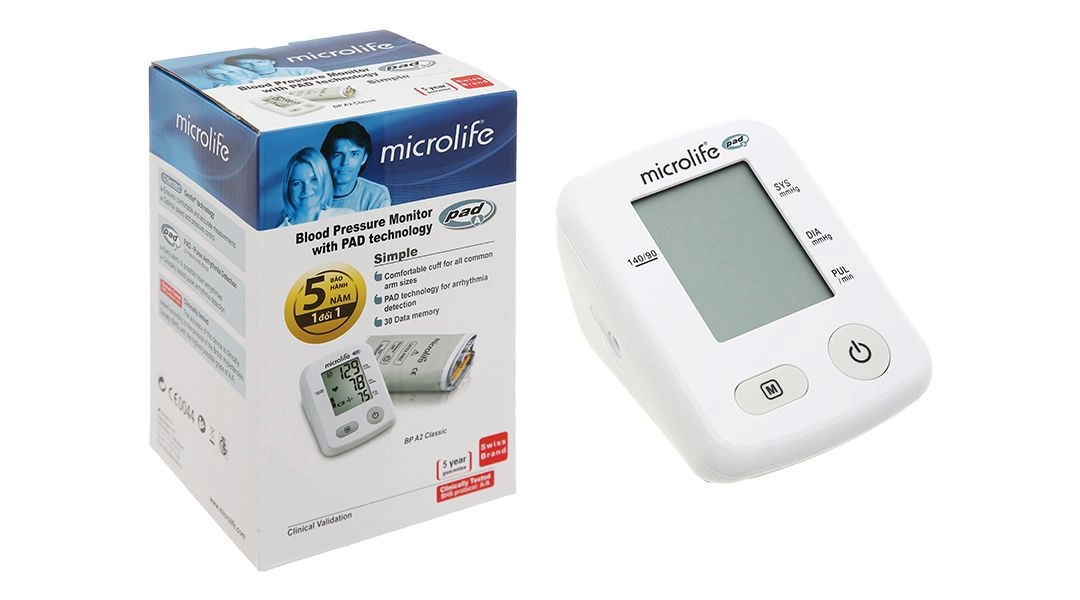 Máy đo huyết áp điện tử MICROLIFE BP A2 hộp 1 cái