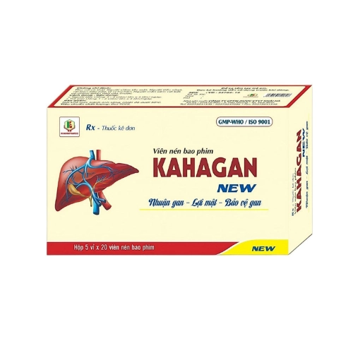 Thuốc nhuận gan, lợi mật Kahagan New hộp 5 vỉ x 20 viên