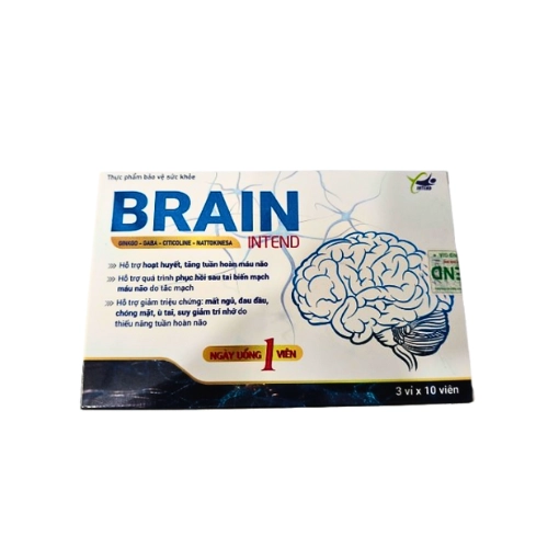 Hỗ trợ tuần hoàn não BRAIN INTEND Hộp 3 vỉ x 10 viên