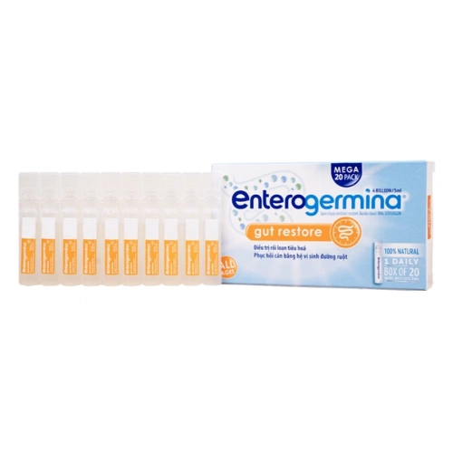 Trị rối loạn tiêu hóa cấp và mạn tính men vi sinh Enterogermina 4 tỷ/5ml Sanofi hộp 2 vỉ x 10 ống x 5ml