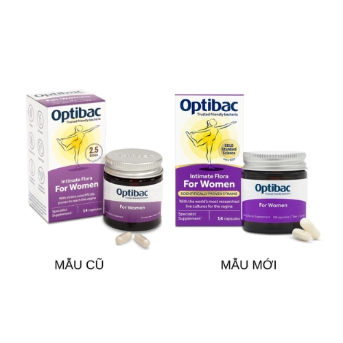 Men vi sinh  OptiBac Probiotics Ror Women (tím) hộp 1 lọ 14 viên