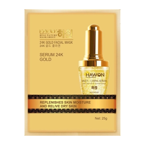 Mặt Nạ Serum Vàng 24K Gold Facial Mask Hawon gói 1 cái