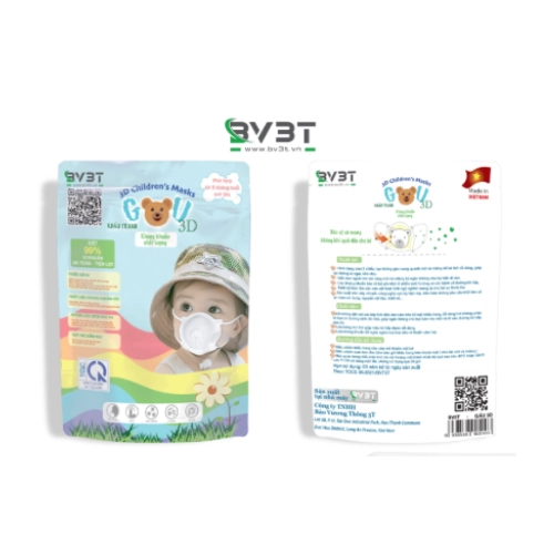 Khẩu Trang em bé Gấu 3D BV3T gói 5 cái