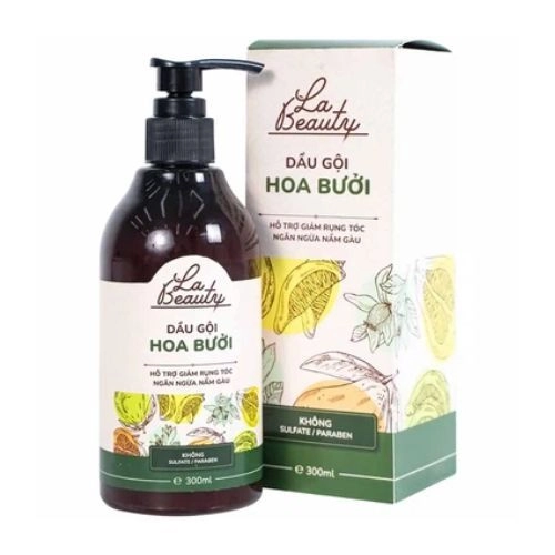 Hỗ trợ giảm rụng tóc, ngăn ngừa nấm gàu Dầu Gội Bưởi La Beauty hộp 1 chai 300ml
