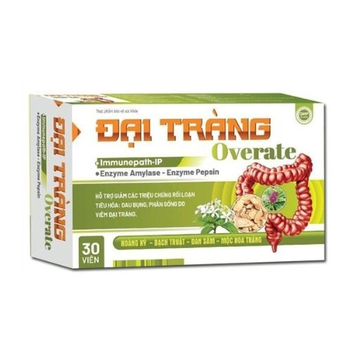 Viên uống Đại Tràng Overate hộp 30 viên