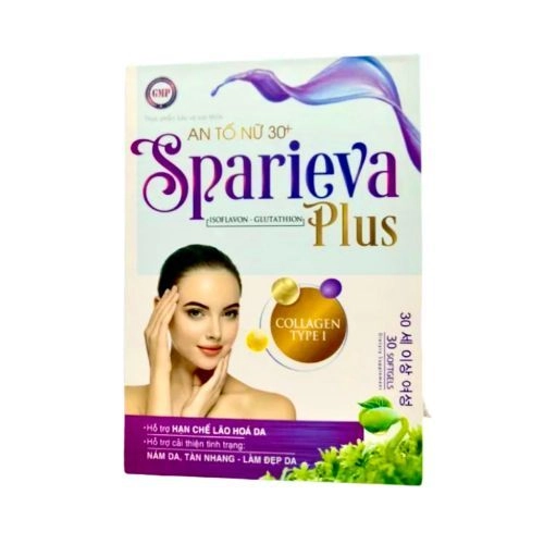 Bổ sung collagen, hạn chế lão hóa da  An tố nữ 30+ Sparieva Plus hộp 1 lọ 30 viên