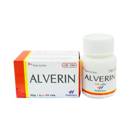 Thuốc điều trị chứng co thắt cơ trơn Alverin Thepharco lọ 100 viên nén