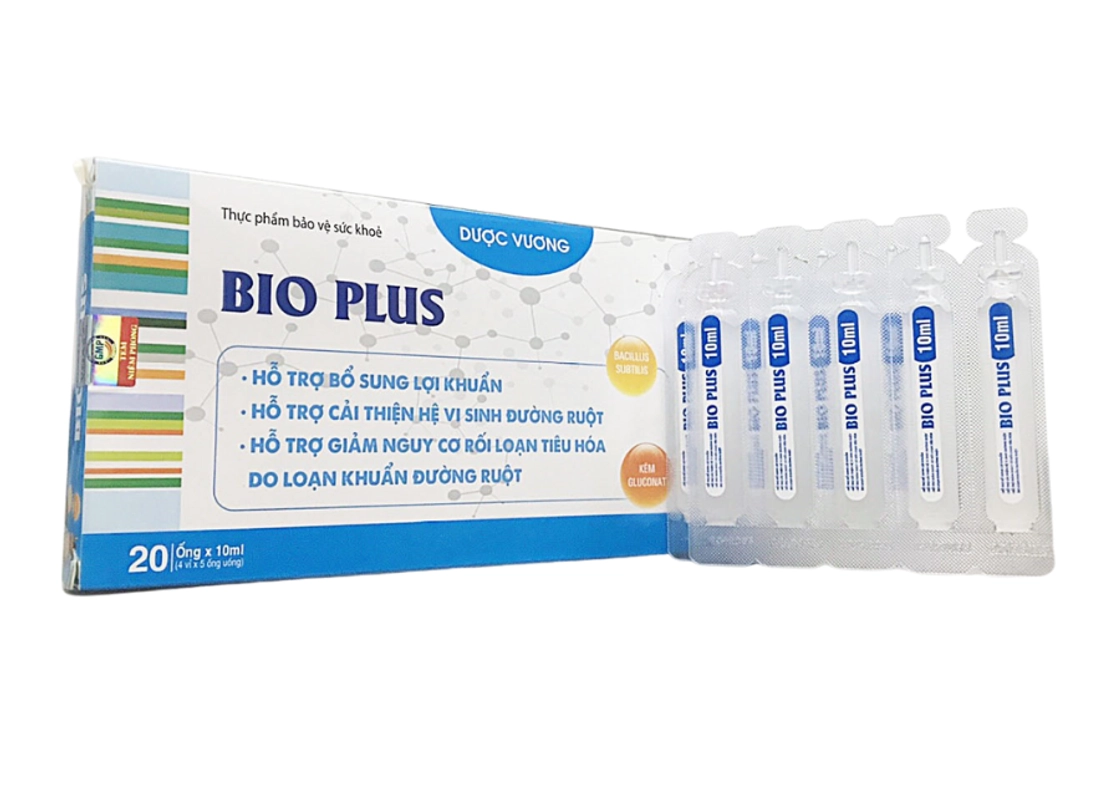 Men tiêu hoá Bio Plus (Dược Vương) hộp 20 ống x 10ml