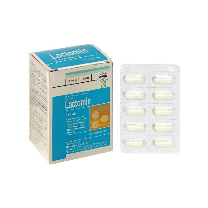Men vi sinh Lactomin hộp 60 viên