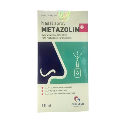 Dung dịch xịt mũi Nasal Spray Metazolin Đức Minh hộp 1 chai 15ml