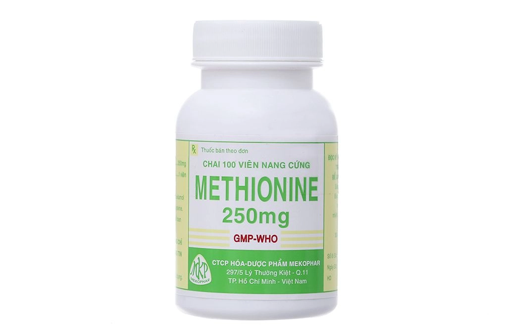 Methionin 250mg MEKOPHAR lọ 100 viên