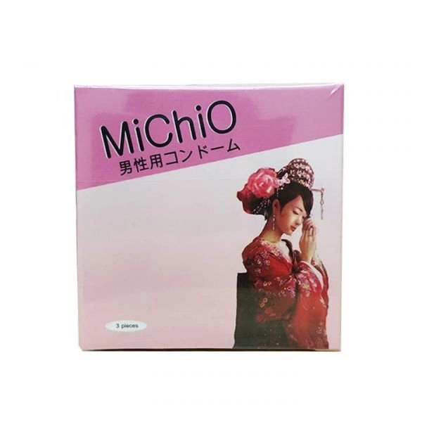 Bao cao su Nhật Bản Michio (có gân gai, khử mùi tối đa, co giãn linh hoạt) hộp 3 cái