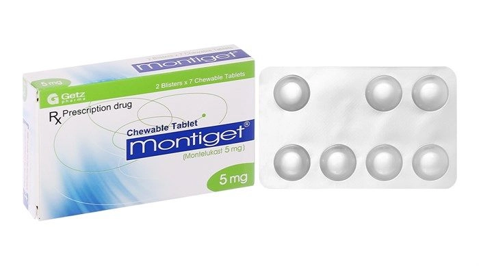 Thuốc trị hen phế quản Montiget 5mg hộp 2 vỉ x 7 viên