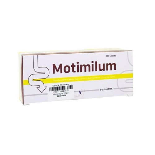Thuốc chống nôn, đầy bụng Motimilum 10mg hộp 10 vỉ x 10 viên