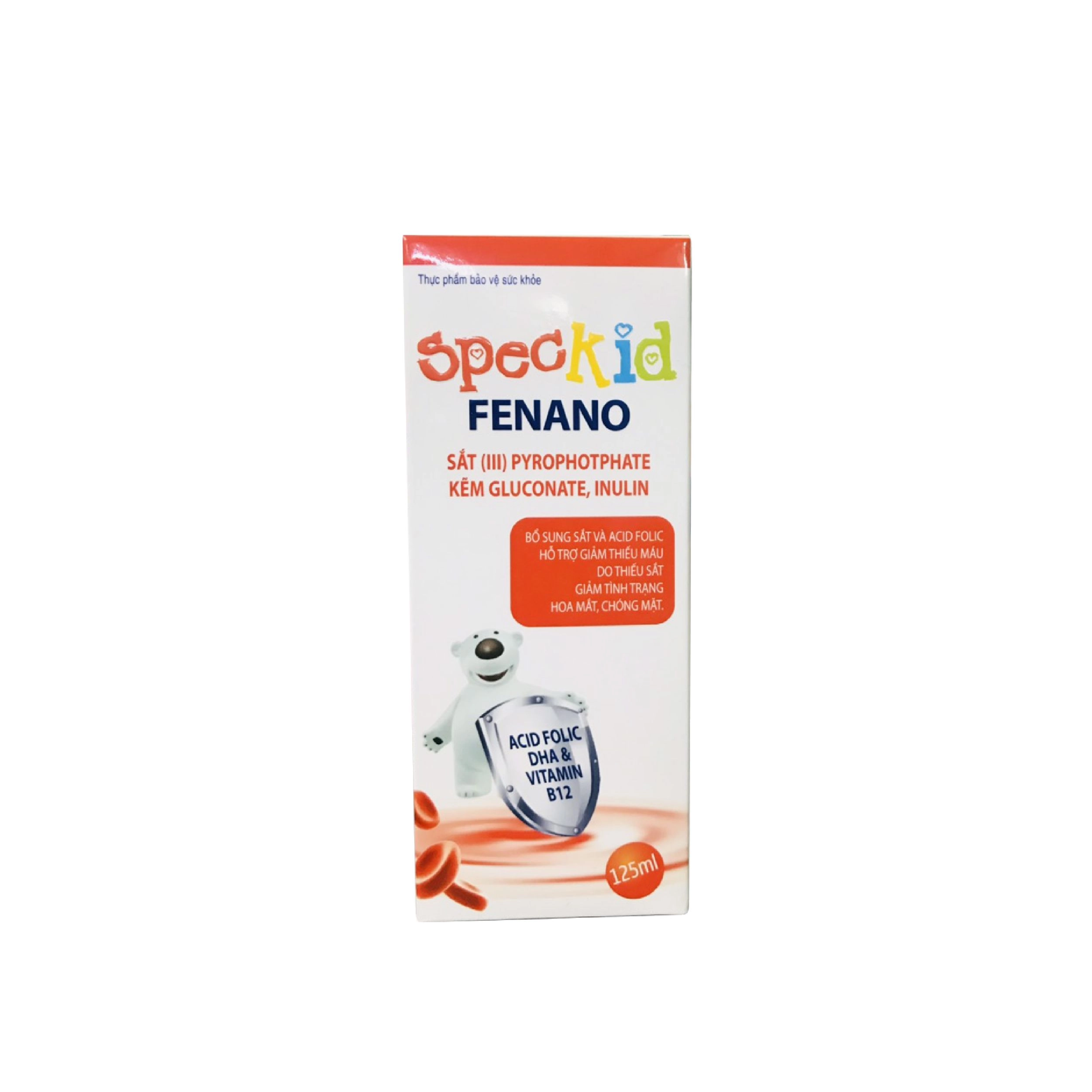 Siro bổ sung sắt và acid folic SPECKID Fenano hộp 1 chai 125ml