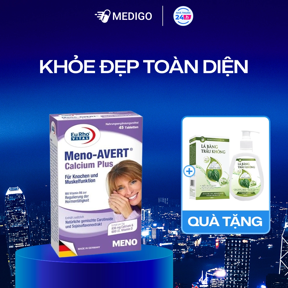 [MUA 1 TẶNG 1] Hỗ trợ cân bằng nội tiết tố nữ EuRho Vital Meno-AVERT Calcium Plus hộp 30 viên