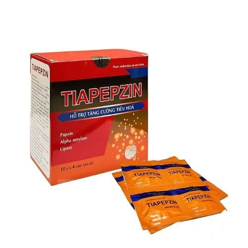 Viên sủi tiêu hóa TIAPEPZIN Thiên Khánh hộp 10 vỉ x 4 viên